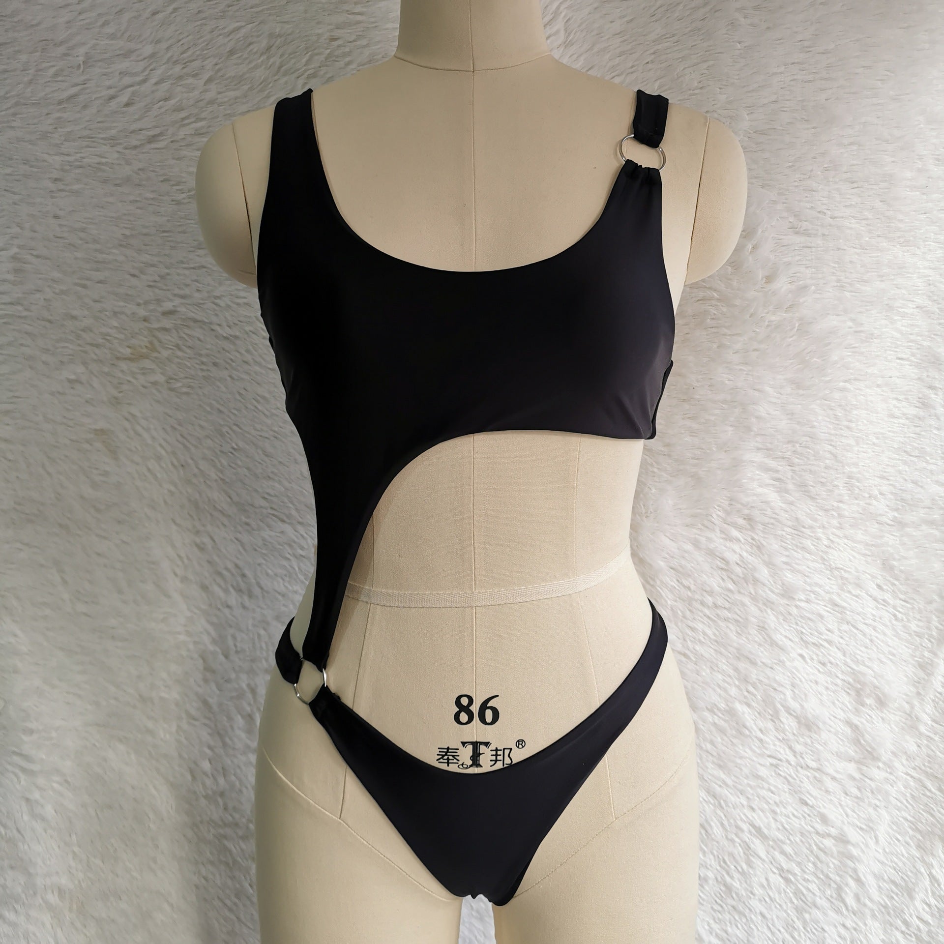 Al por mayor One Piece Color sólido Sexy Swimwear